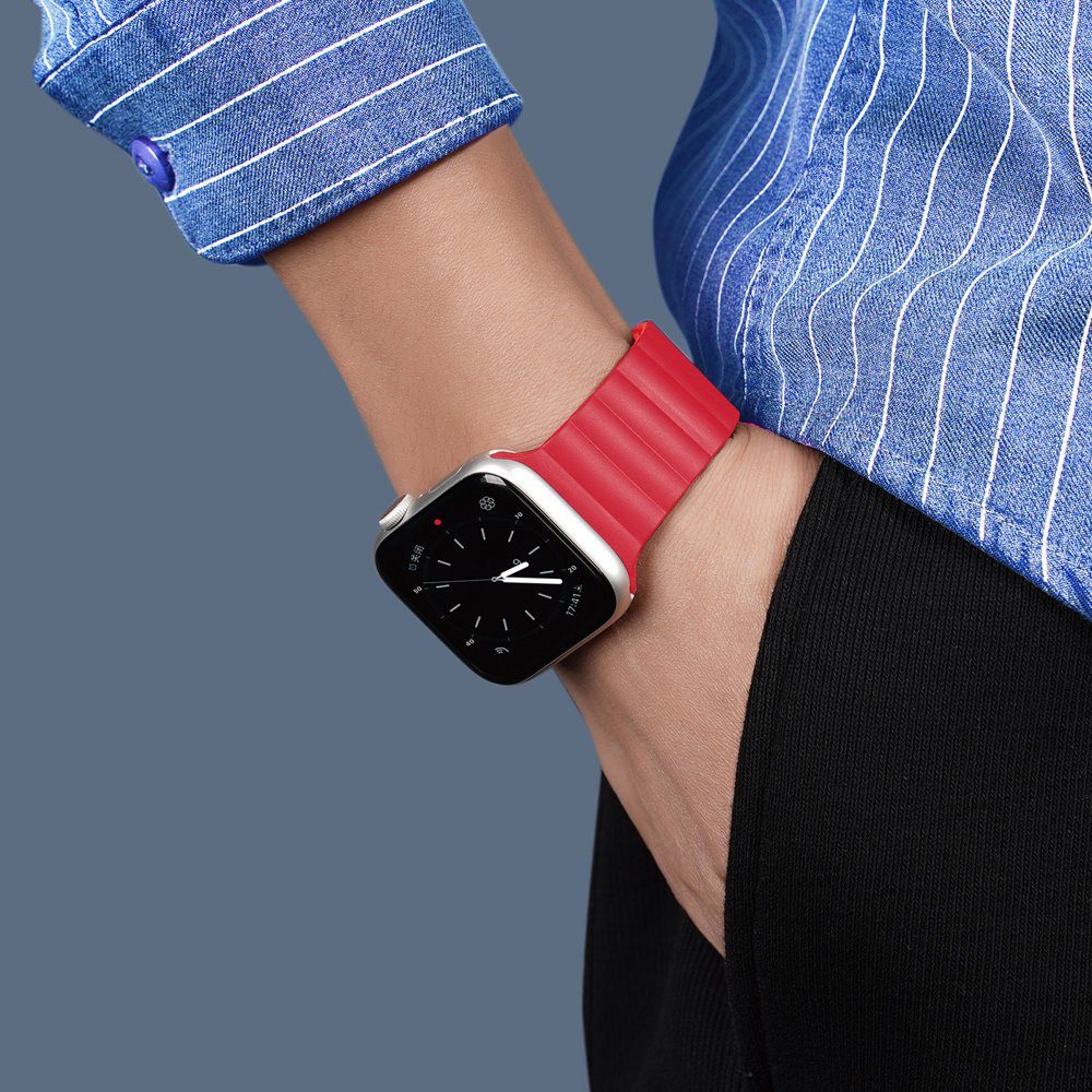 / Uhrenarmband Rot SE Apple 7/6/5/4/3/2 Dux kompatibel x 38 x Ducis Smartwatch-Armband mit Magnetband 40 Watch mm) (41