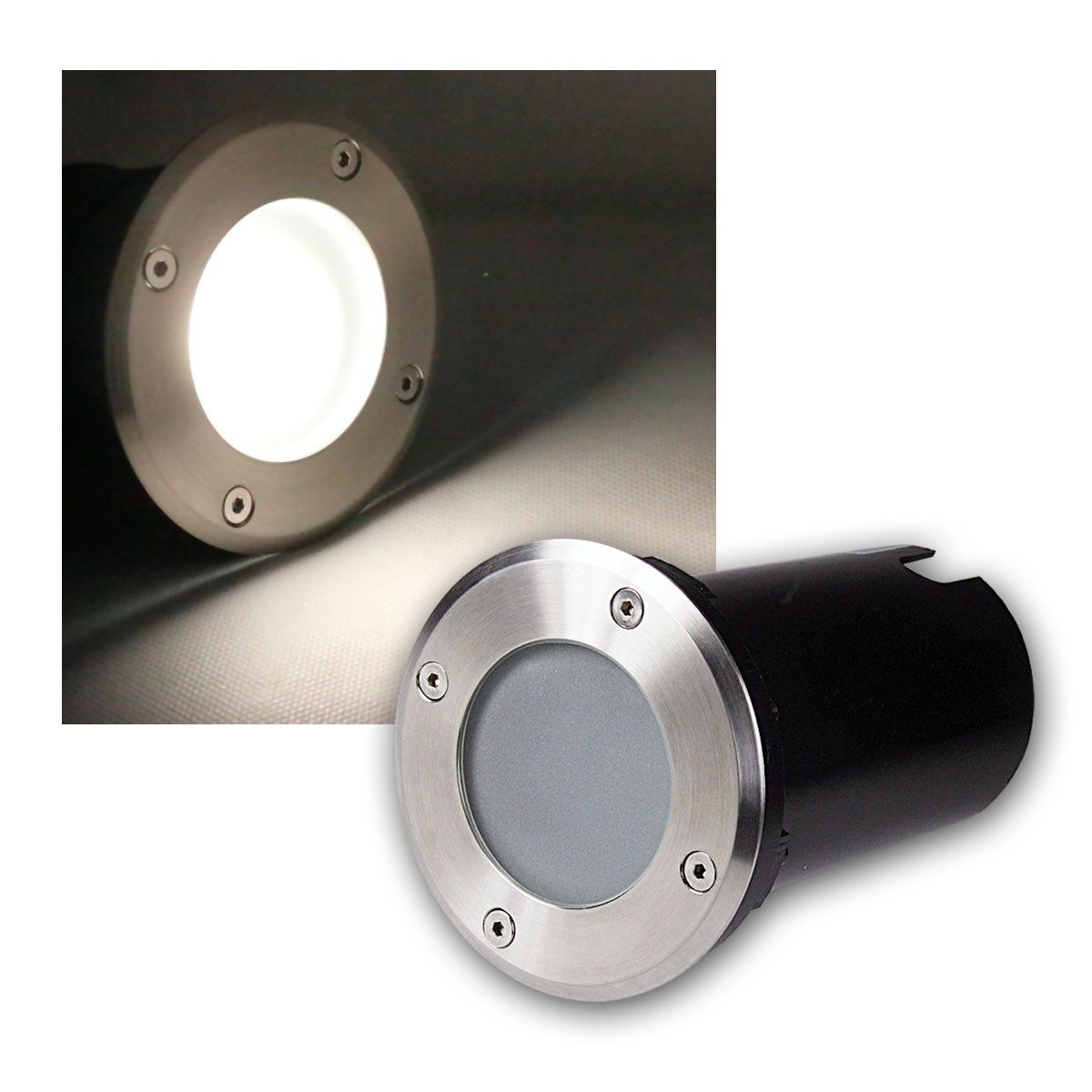 ChiliTec Bodenleuchte Bodeneinbaustrahler "R" 5W COB LED daylight 420lm