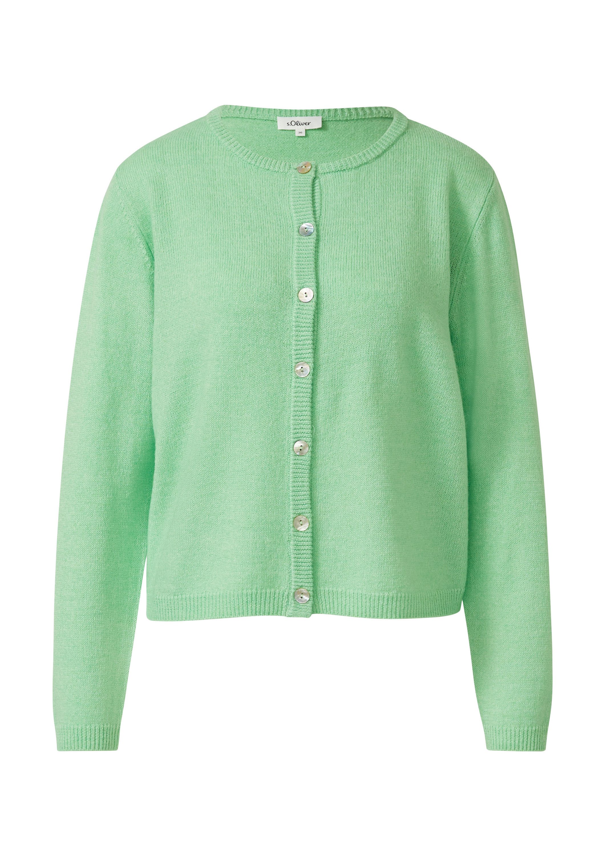 s.Oliver Cardigan Strickjacke Weiche Strickjacke aus Alpakamix