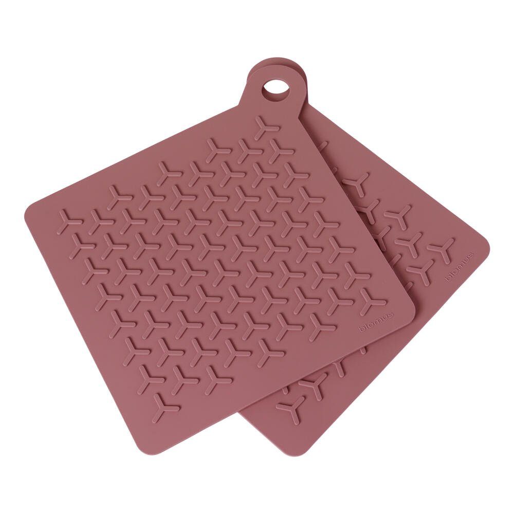 BROLEO Topflappen 2er Set - Hitzebeständig Mit Lavendel Design 20,3x20,3cm