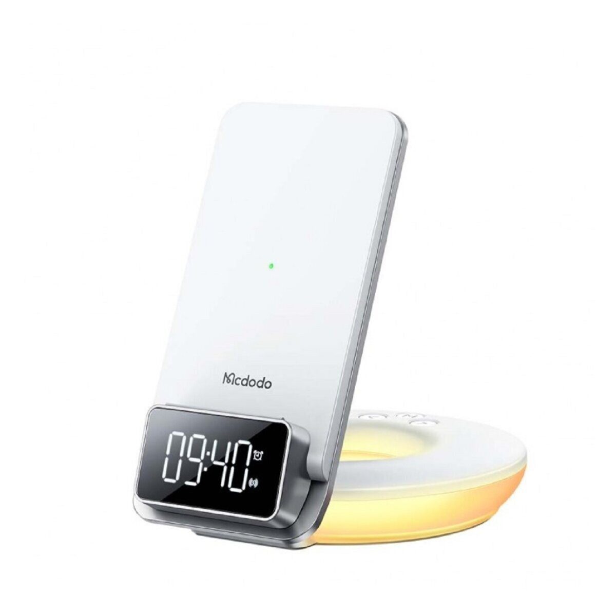 mcdodo Multifunktionales 15W kabelloses Ladegerät Wecker Uhr Wireless Charger Smartphone-Ladegerät