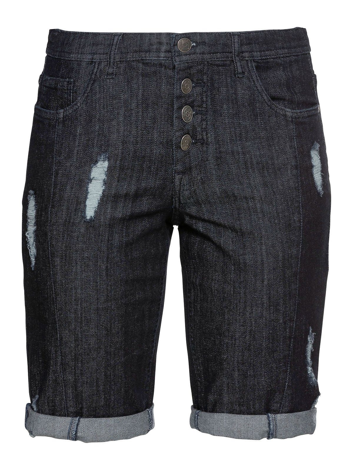 Größen blue Sheego Stretch-Anteil Jeansbermudas mit Große Denim black