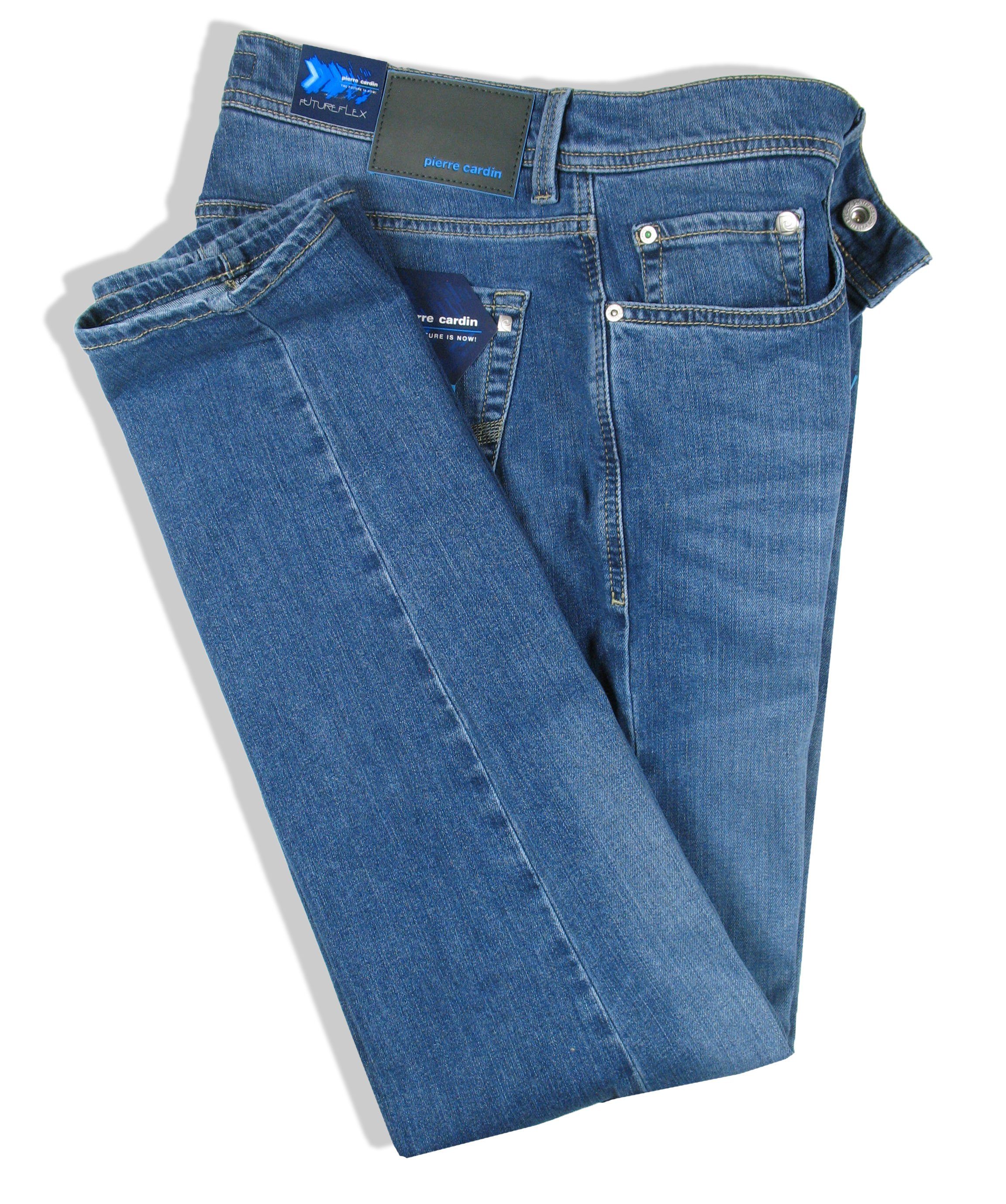 Pierre Cardin 5-Pocket-Jeans used Tapered summer blue Lyon authentic Futureflex