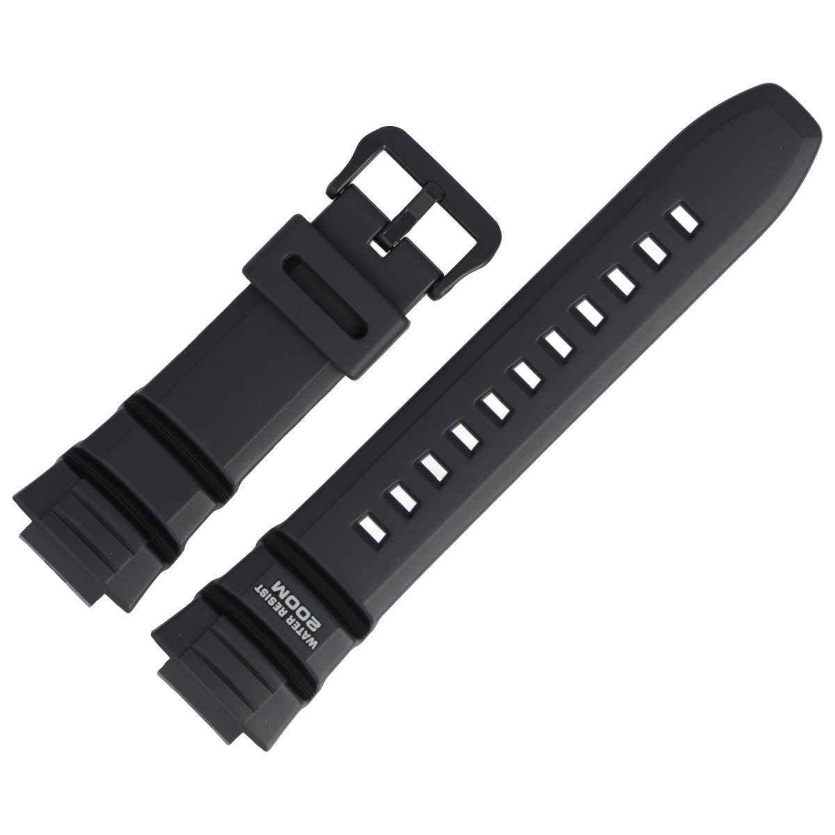 CASIO Uhrenarmband 16mm Kunststoff Schwarz WV-200E