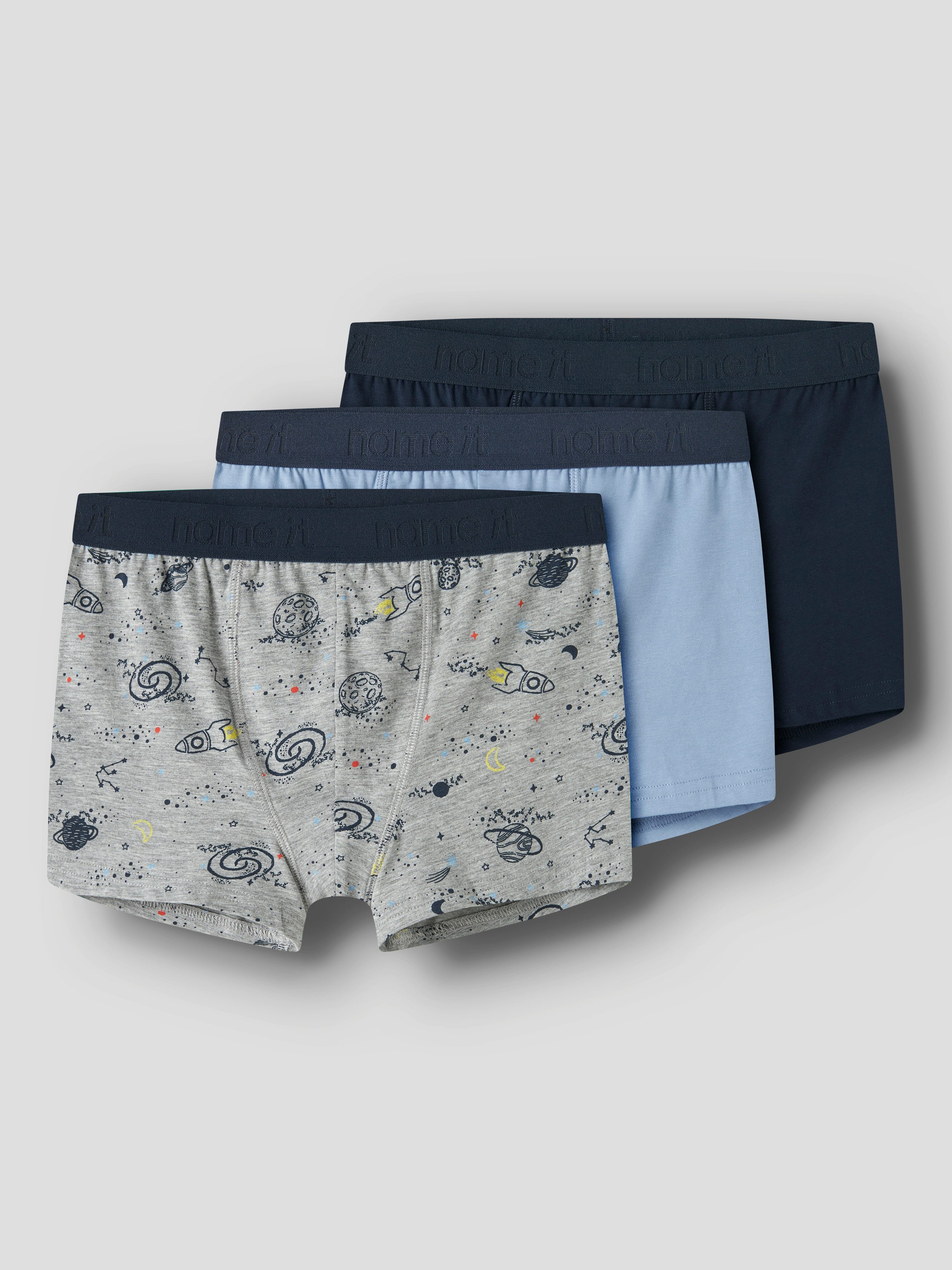 Name It Trunk NKMBOXER 3P GREY SPACE NOOS (Packung, 3-St)