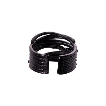 Heideman Fingerring Mona schwarz farben (Ring, 1-tlg., inkl. Geschenkverpackung), Damenring