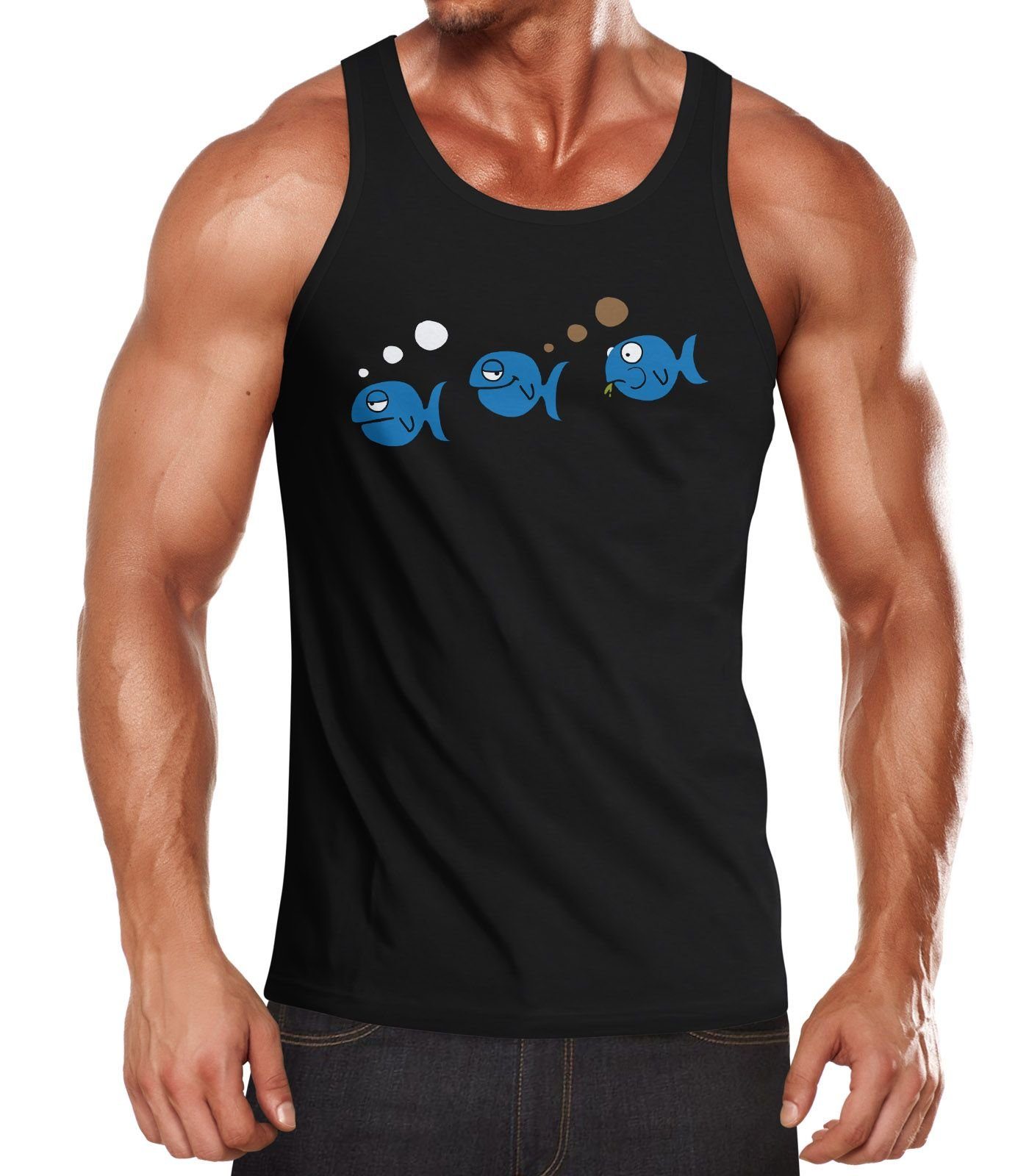 MoonWorks Tanktop Herren Tanktop Fische lustig günstig online kaufen