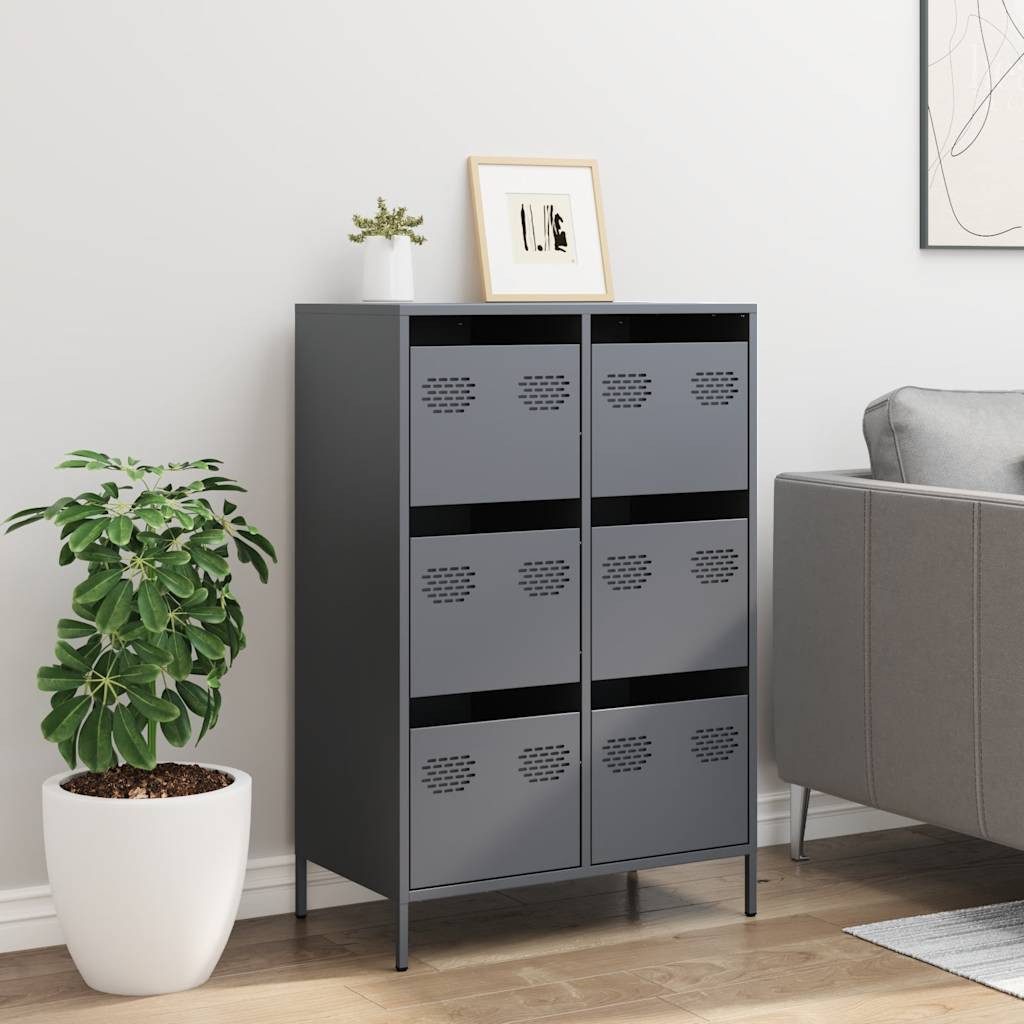 vidaXL Highboard Highboard Anthrazit 68x39x101,5 cm günstig online kaufen