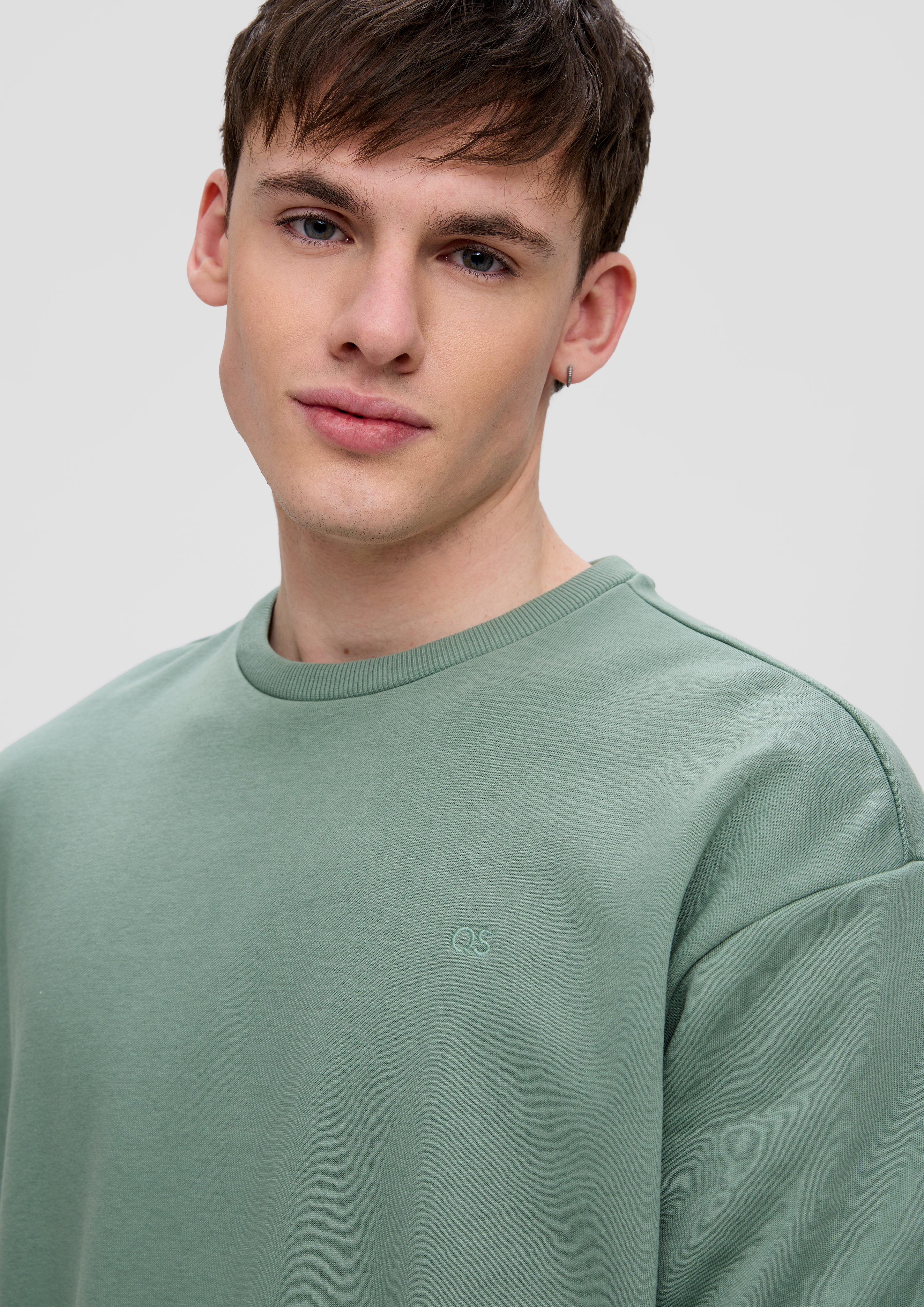 QS Sweatshirt Sweatshirt mit Logo-Stickerei Stickerei günstig online kaufen