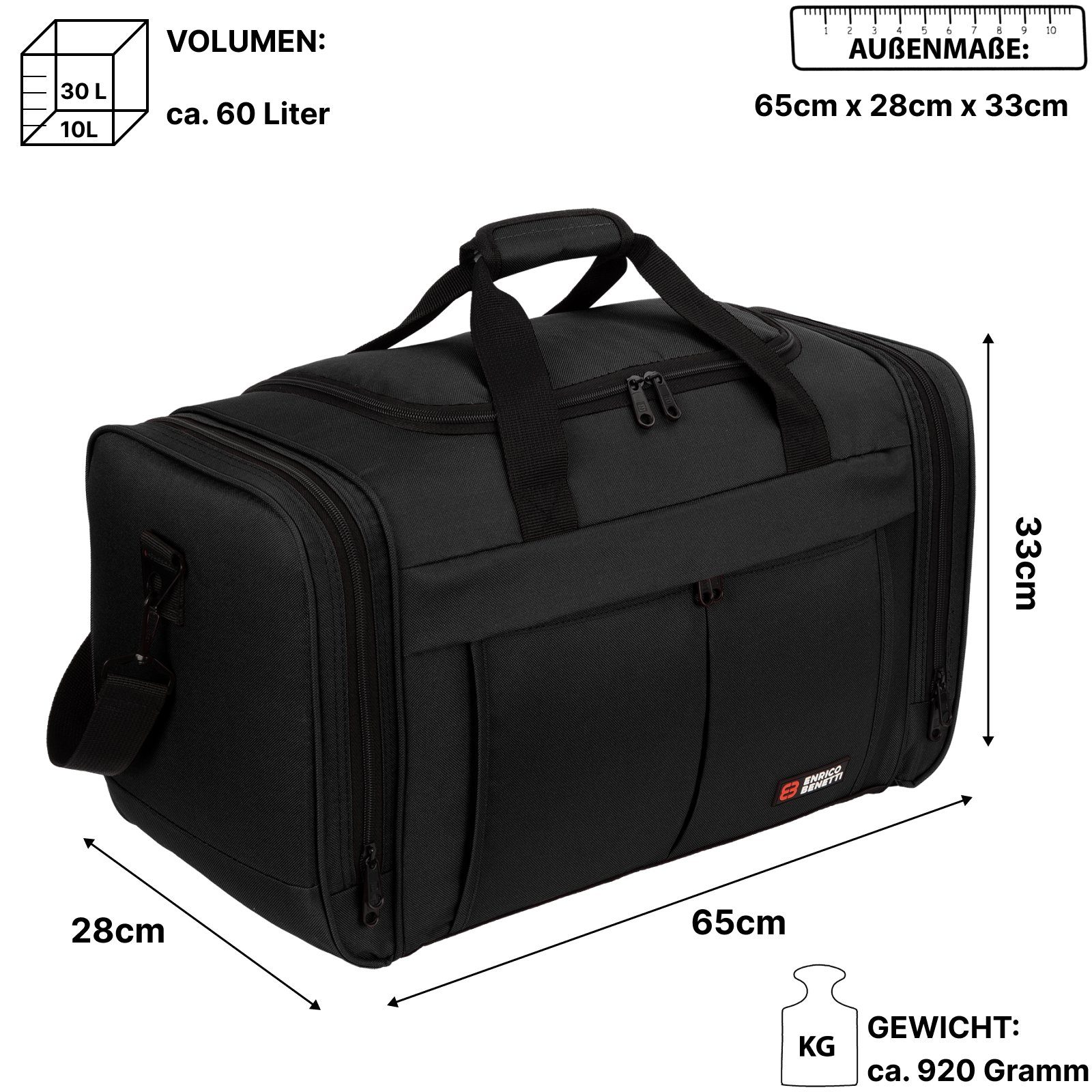 EAAKIE Sporttasche 60 L Reisetasche Saunatasche Sporttasche Fitnesstasche Damen Herren