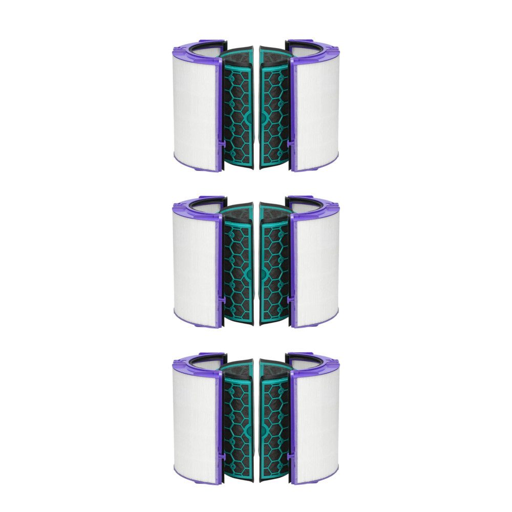Trade-Shop Ersatzfilter 3x HEPA Filter passend für Dyson Pure Cool 968707-05 968707-04, Zubehör für 969048-03 969048-01 968707-05 968707-04 968708-05 968708-04, inkl. Aktivkohlefilter / passend für Turm-Luftreiniger, -Ventilatoren
