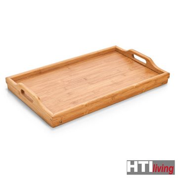 HTI-Living Tablett Betttablett Holztablett, Bambus, (1 Tablett), Serviertablett mit klappbaren Füßen
