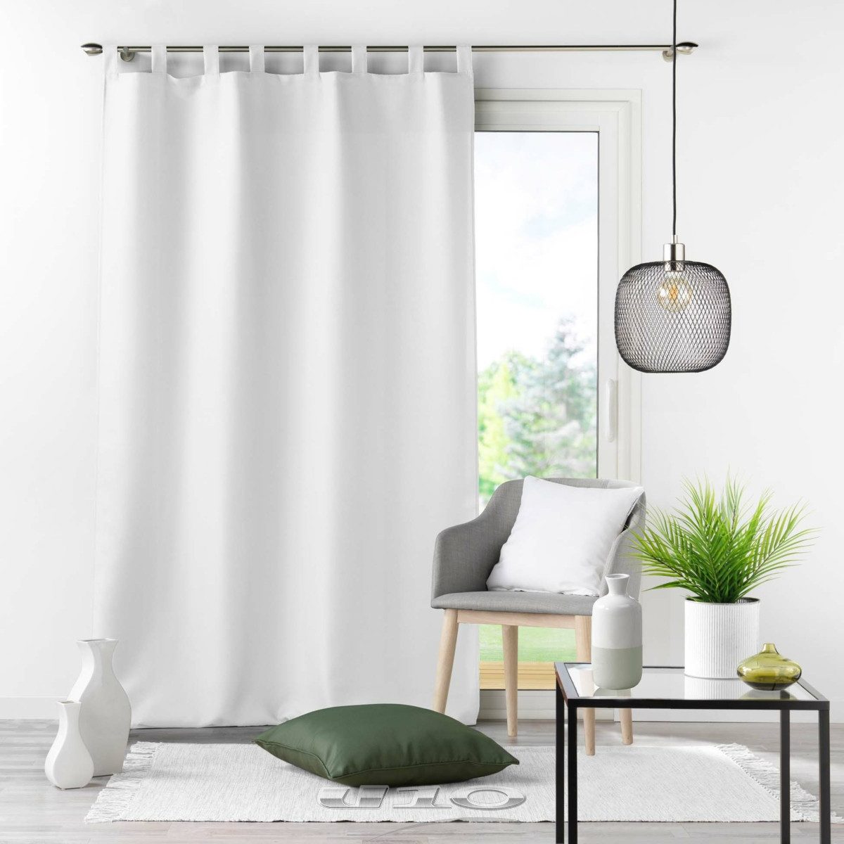 Douceur d'intérieur Vorhang (1 St), Schlaufen Vorhang blickdicht 140x260cm Gardine Schal Vorhänge