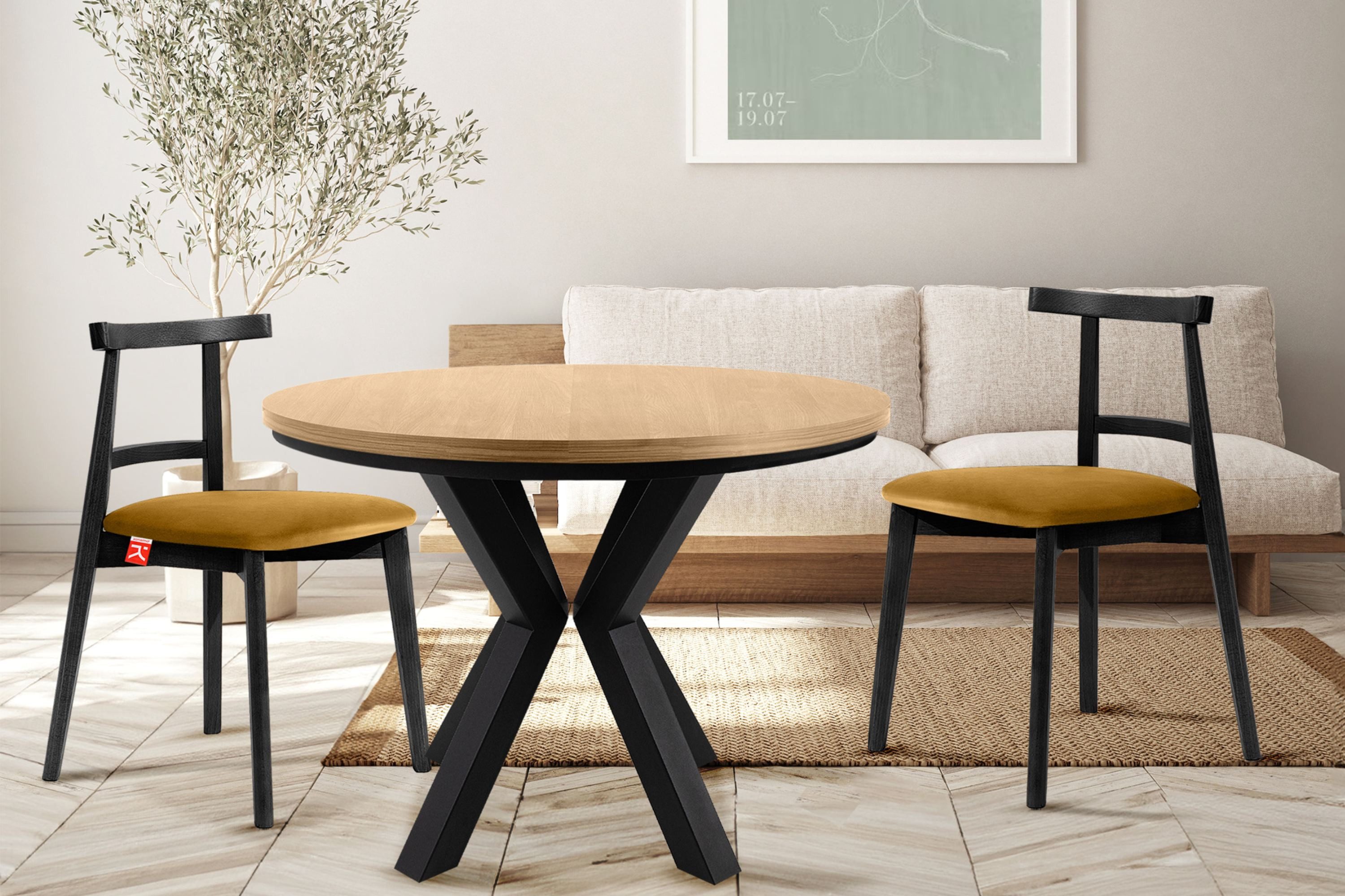 KONSIMO® Esstisch ROSTEL Ausziehbar Rund Tisch, günstig online kaufen