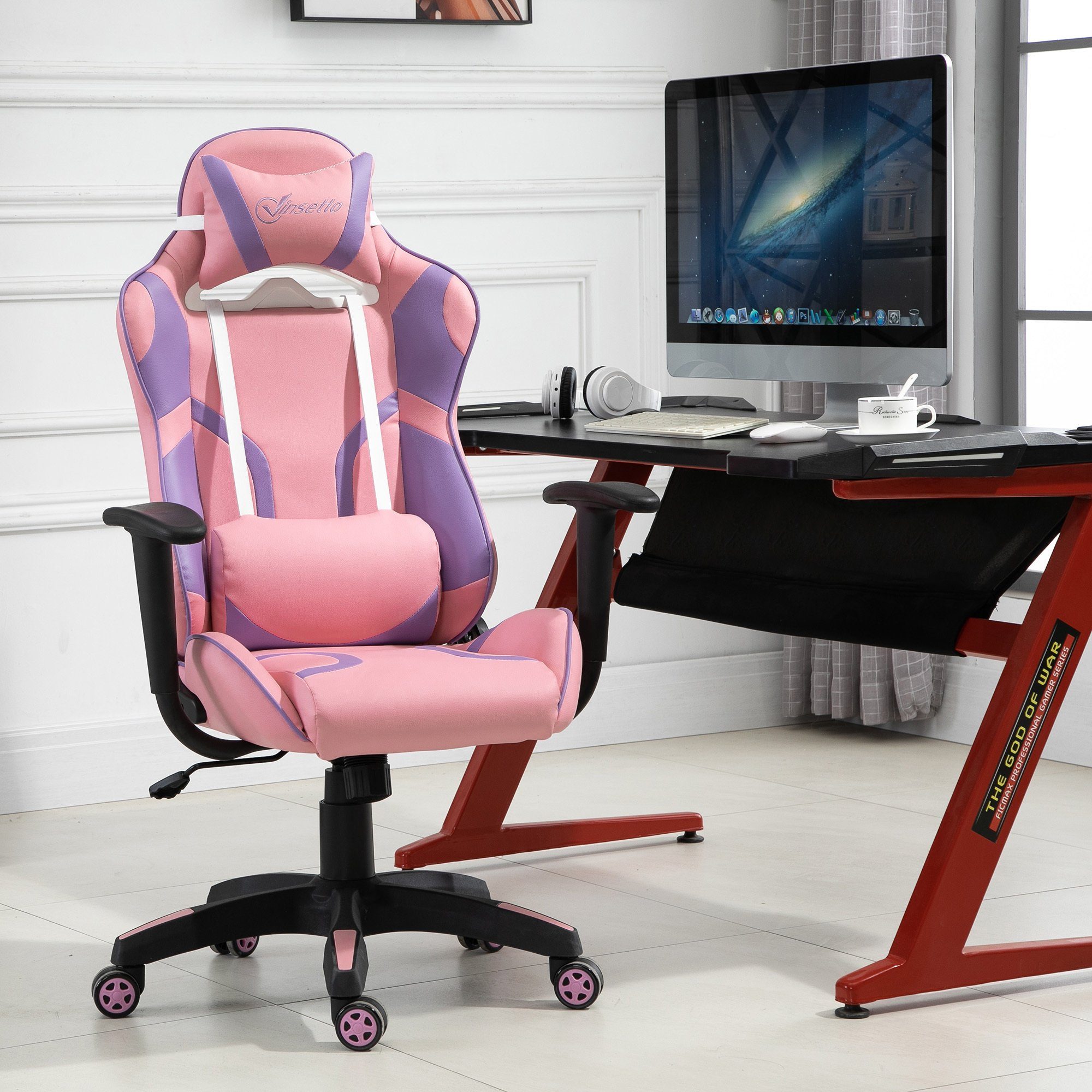 ergonomisch Vinsetto Gamingstuhl Schreibtischstuhl