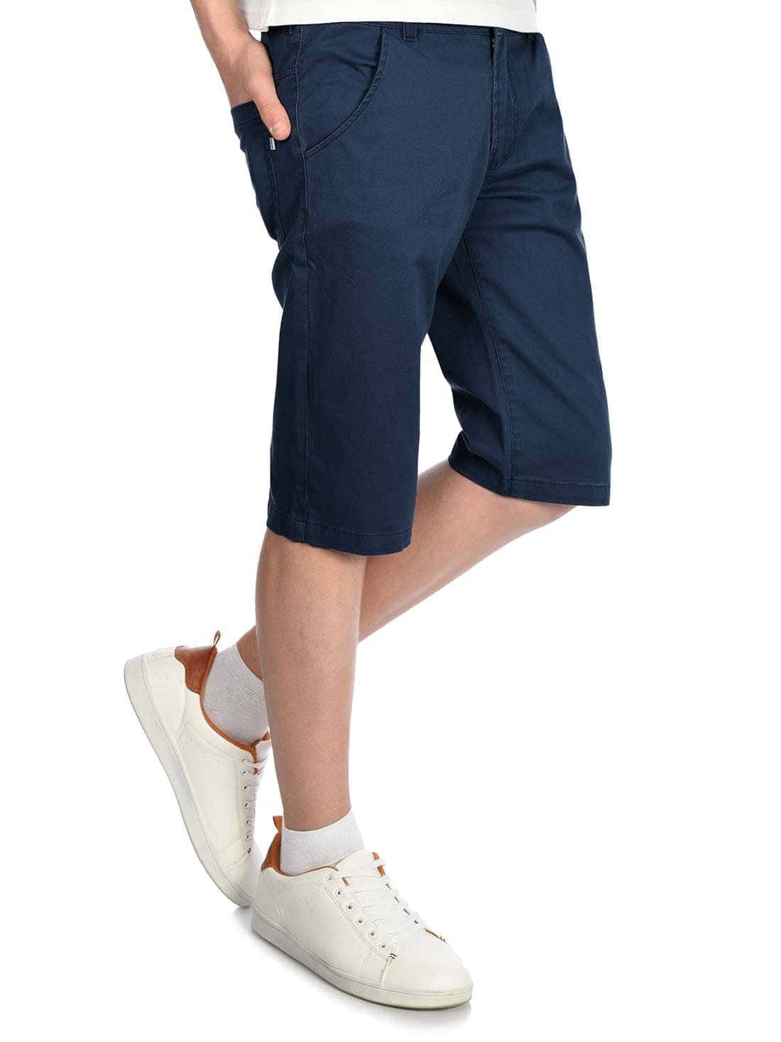 Navy Jungen Kinder elastischem Chinoshorts Chino (1-tlg) Shorts BEZLIT mit Bund