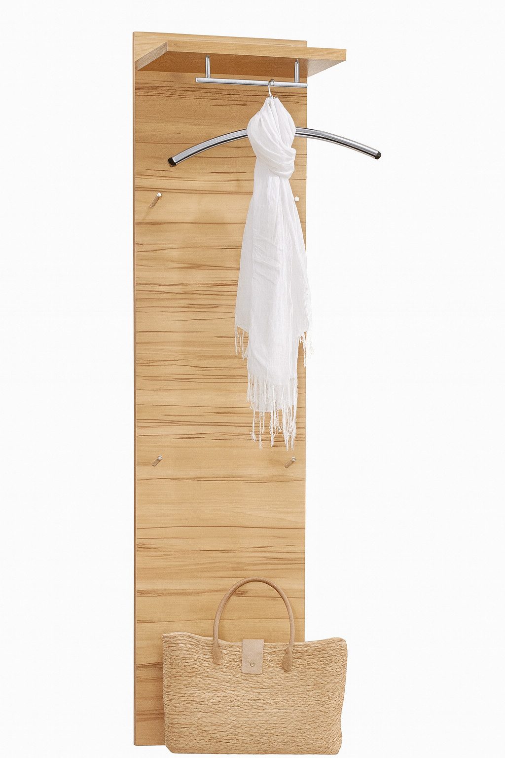 bv-vertrieb Garderobenpaneel Garderobenpaneel Kernbuche Flurgarderobe Kleiderbügel Mantelhaken #513