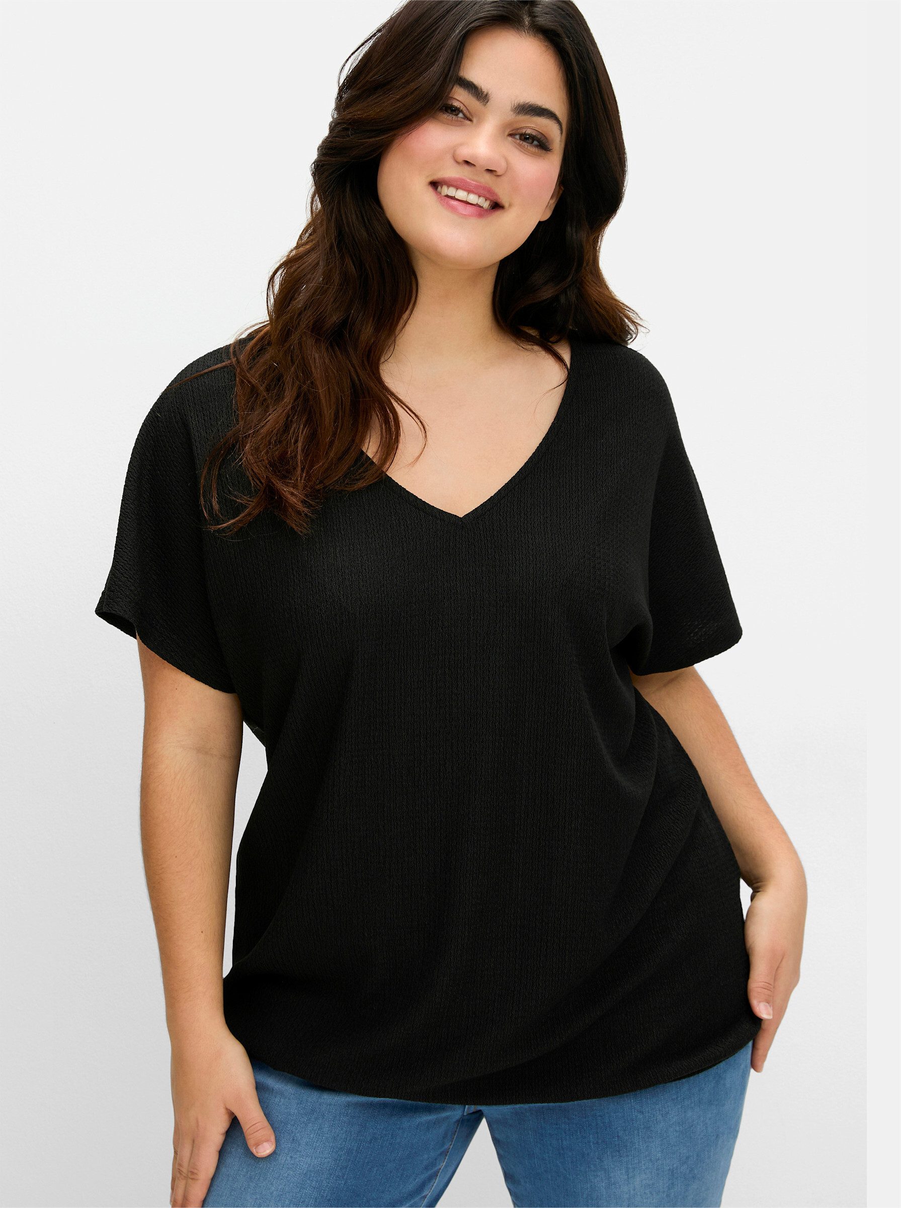 Sheego T-Shirt V-Shirt günstig online kaufen