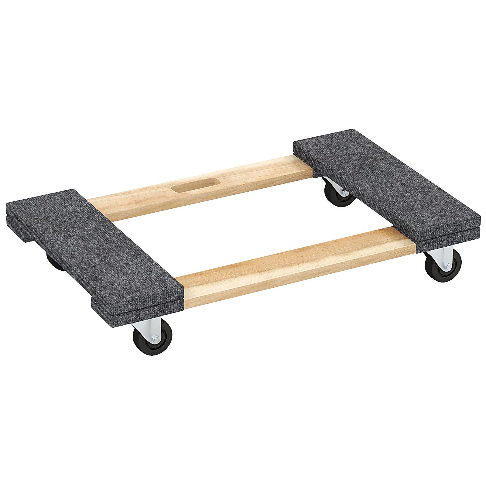 COSTWAY Transportroller, mit Griff und 4 Universalrädern, bis 450kg, 77x47cm