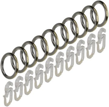 Gardinenstange Esp Spirale, Liedeco, Ø 16 mm, 1-läufig, Fixmaß, mit Bohren, verschraubt, Metall, 1-läufig im Fixmaß Ø 16 mm