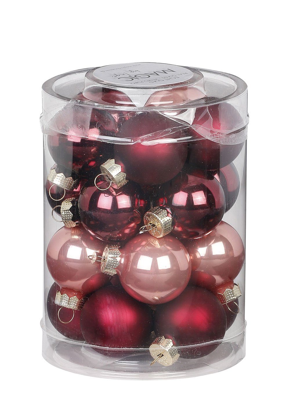 MAGIC by Inge Weihnachtsbaumkugel, Новогодние шары Glas 3cm Vintage Rose, 20 Stück
