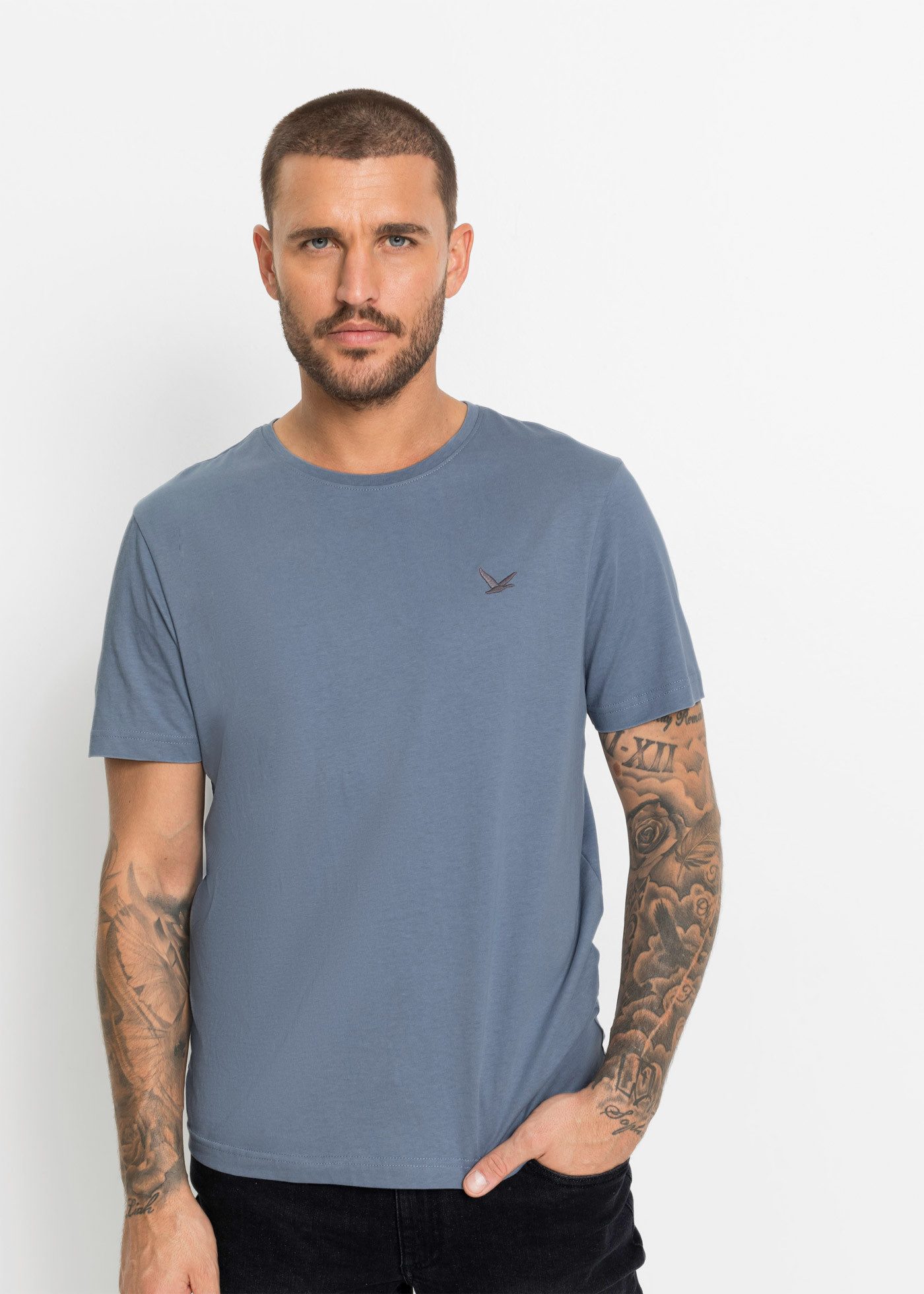 bonprix T-Shirt (Packung, 3-tlg) Regular Fit, Kurzarm, für den Alltag, aus günstig online kaufen
