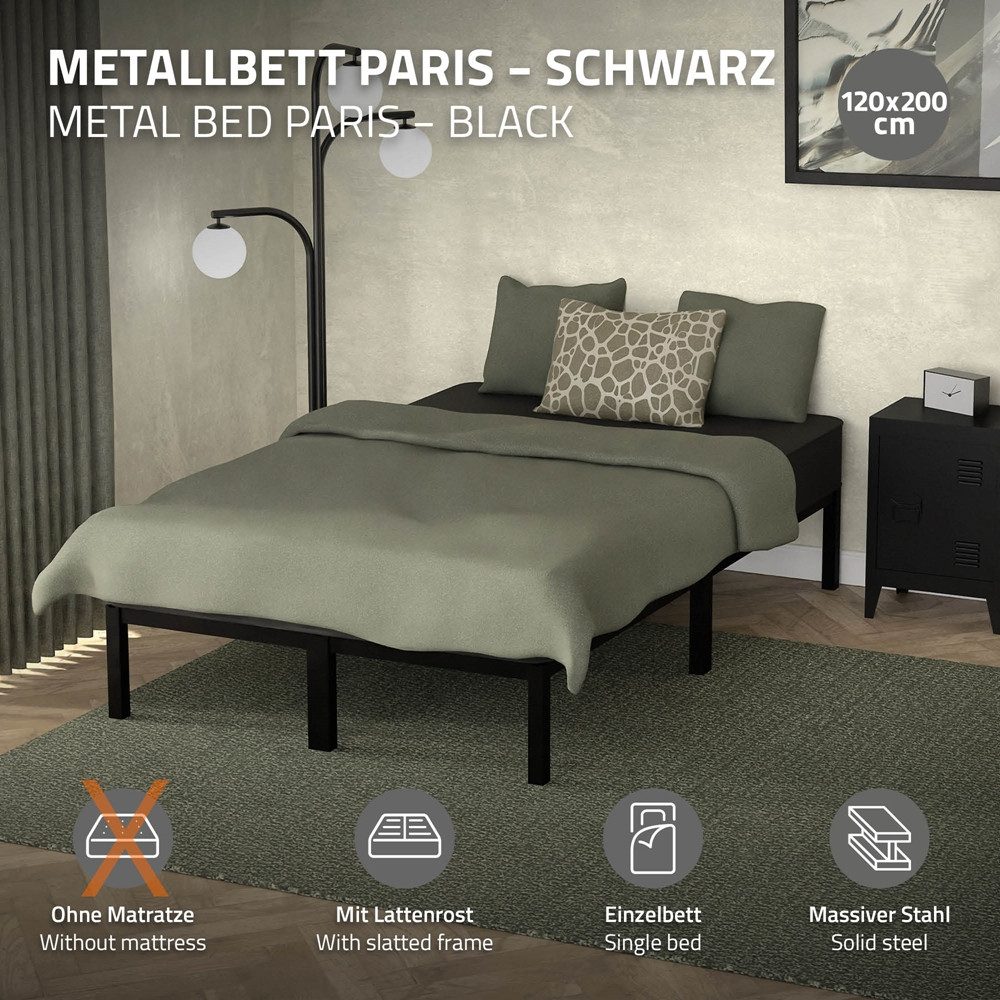 ML-DESIGN Metallbett Bettgestell Bettrahmen Stahlrahmen mit günstig online kaufen
