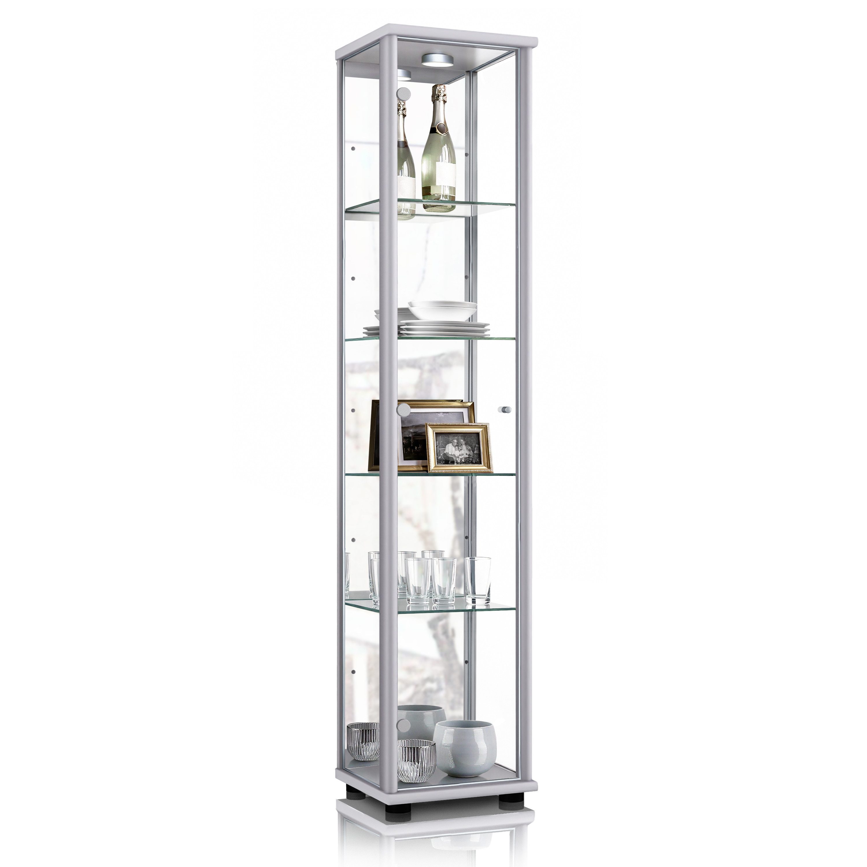 K-Möbel Glasvitrine C1016 (Glasvitrine (176x37x33 cm) günstig online kaufen