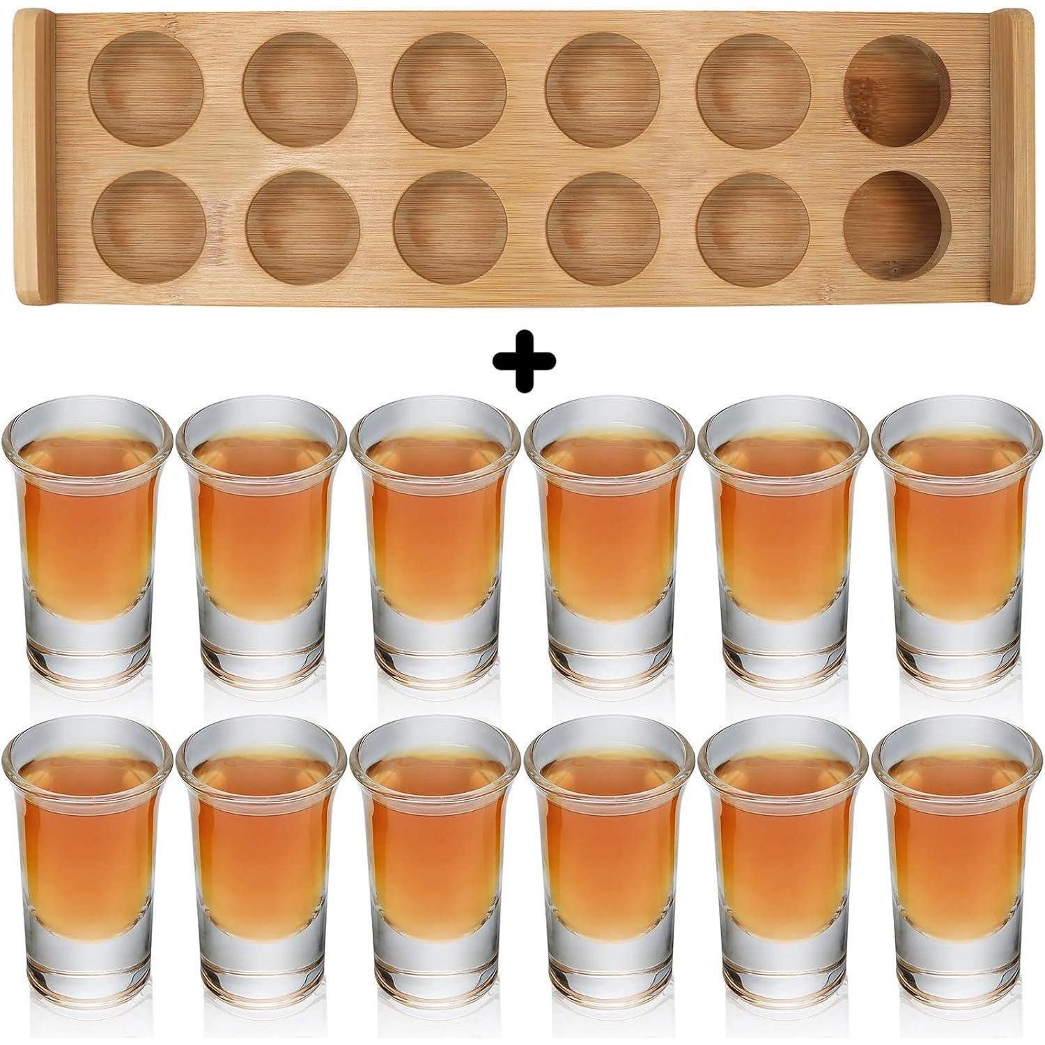 LuxusKollektion Schnapsglas Schnapsglas-Set 12-teilig Kristallglas 30ml Likör Schnaps Wodka Rum