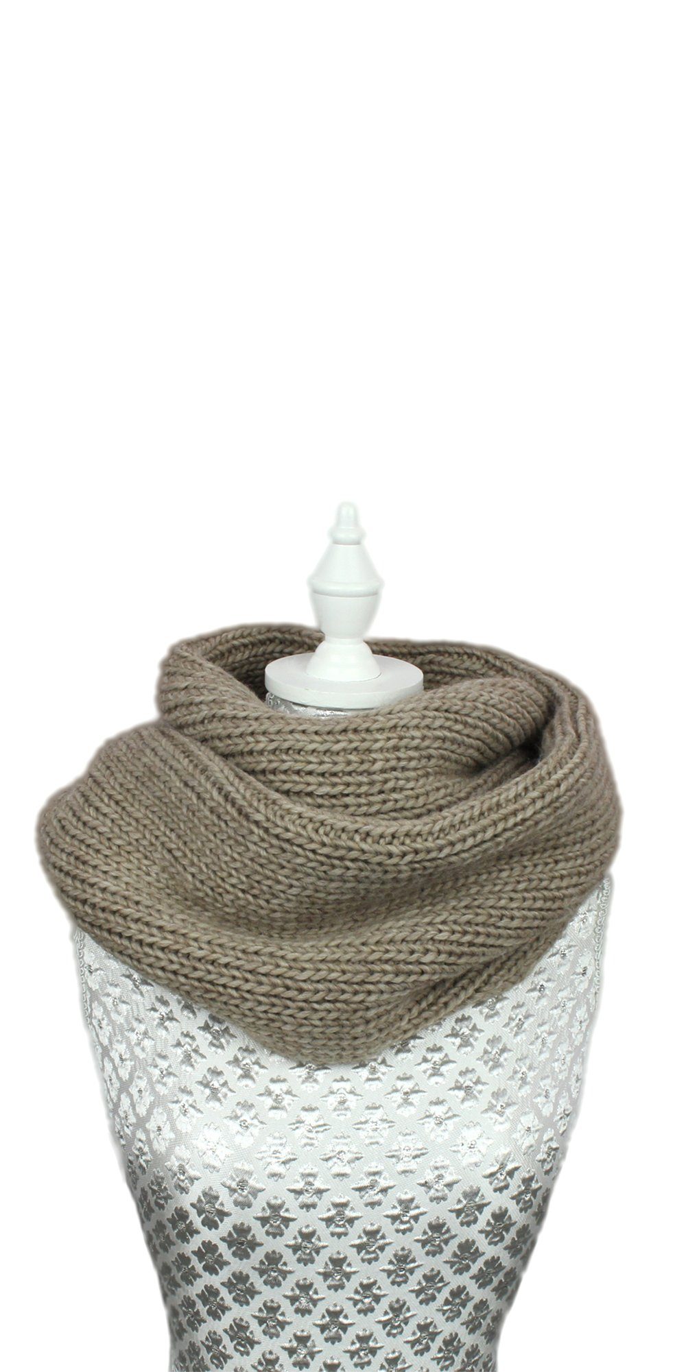 ZEBRO Strickschal LOOP, mit hohem Wollanteil beige