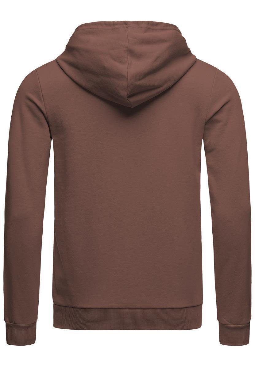 RedBridge Kapuzensweatshirt Premium mit Braun Qualität Hoodie Kängurutasche