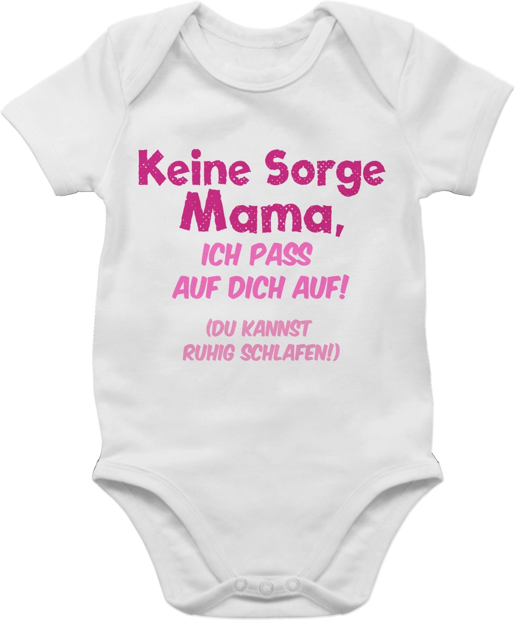 pass Shirtbody Du 1 Sorge schlafen! Baby Keine ich auf Weiß auf! Mama, Junge Mädchen Strampler Shirtracer dich & kannst ruhig