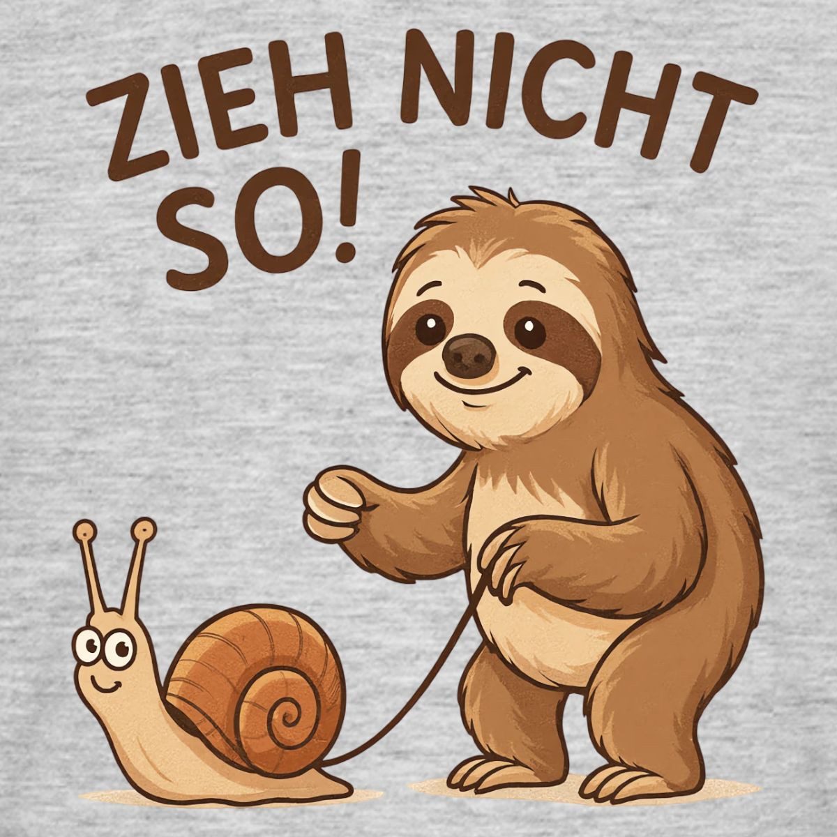 Spreadshirt T-Shirt Zieh Nicht So, Faultier Und Schnecke Humor Männer T-Shirt (1-tlg)