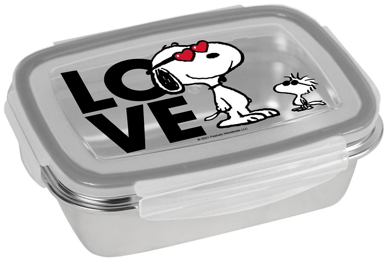 Geda Labels GmbH Lunchbox Brotdose Peanuts Love 850ml Edelstahl, Edelstahl