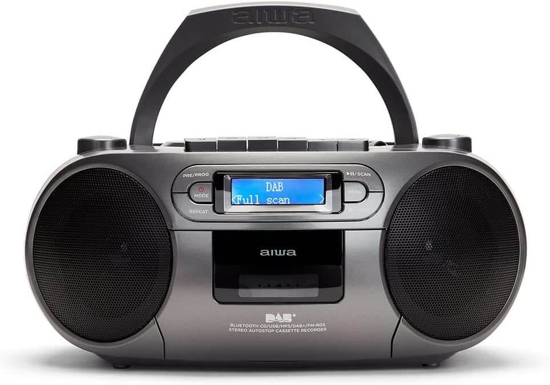 Aiwa BBTC-660DAB USB -Radiorecorder (DAB), W) -Radio, MC, FM tragbarer CD, (Digitalradio CD 4,00 DAB+ Kassettenspieler 