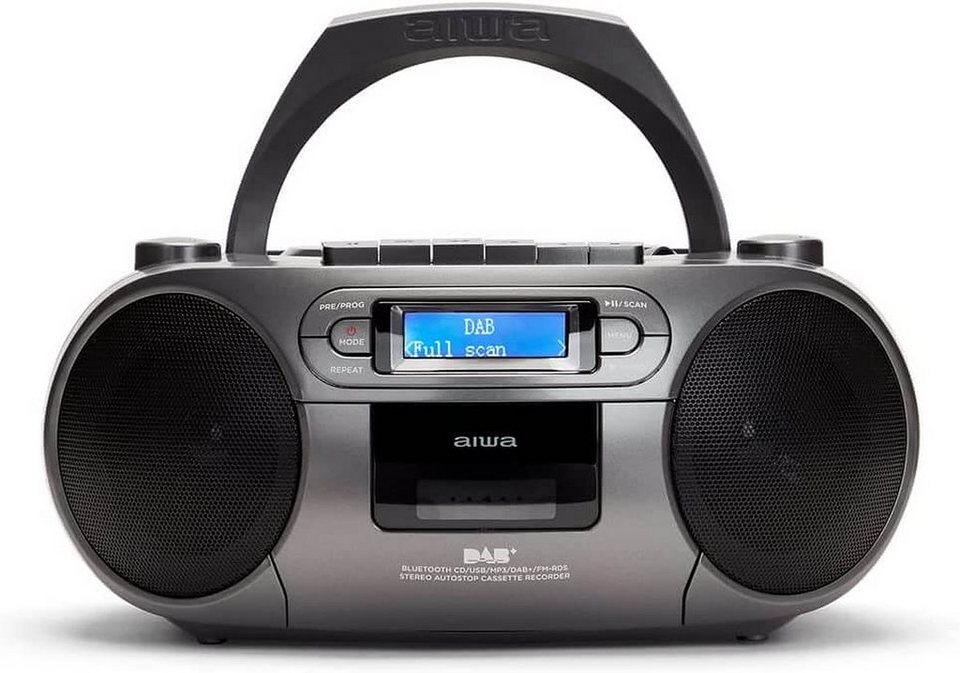 Aiwa BBTC-660DAB tragbarer Kassettenspieler CD, FM / DAB+ -Radio, MC, USB CD -Radiorecorder (Digitalradio (DAB), 4,00 W)