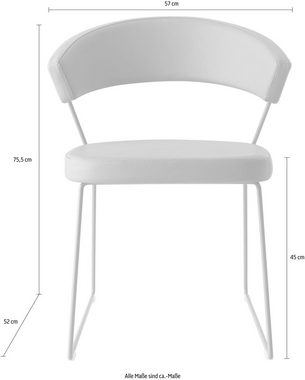 connubia Stuhl New York CB1022-LH (Set, 2 St), mit ergonomischem gepolstertem Sitz