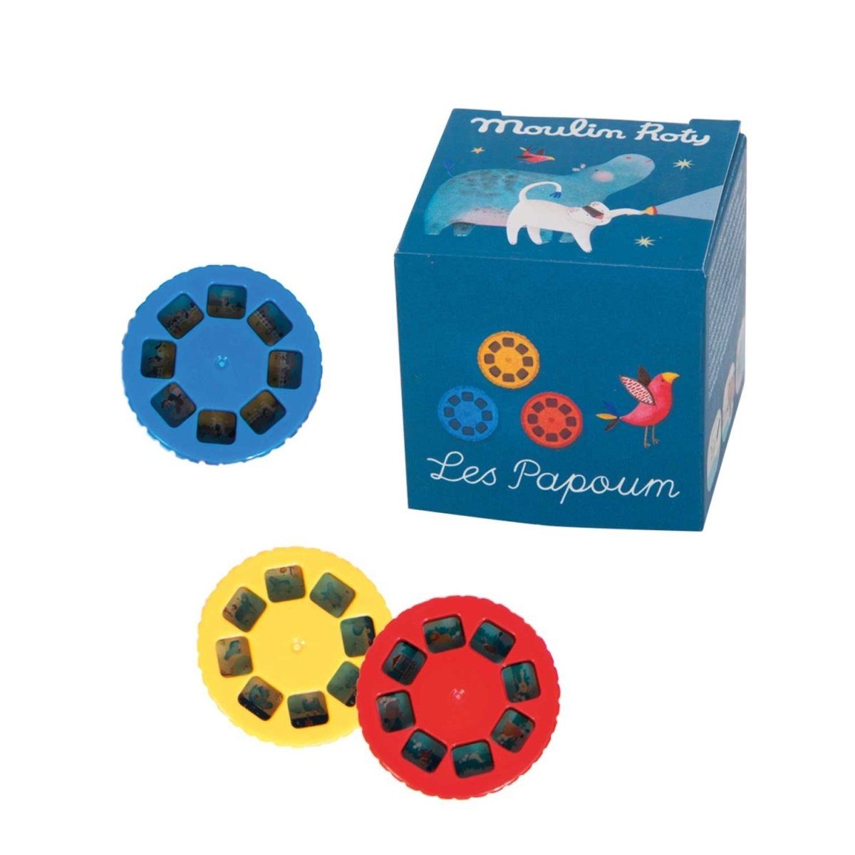 Moulin Roty Projektionslampe 3 Disketten für Projektionsleuchten Les Papoum günstig online kaufen