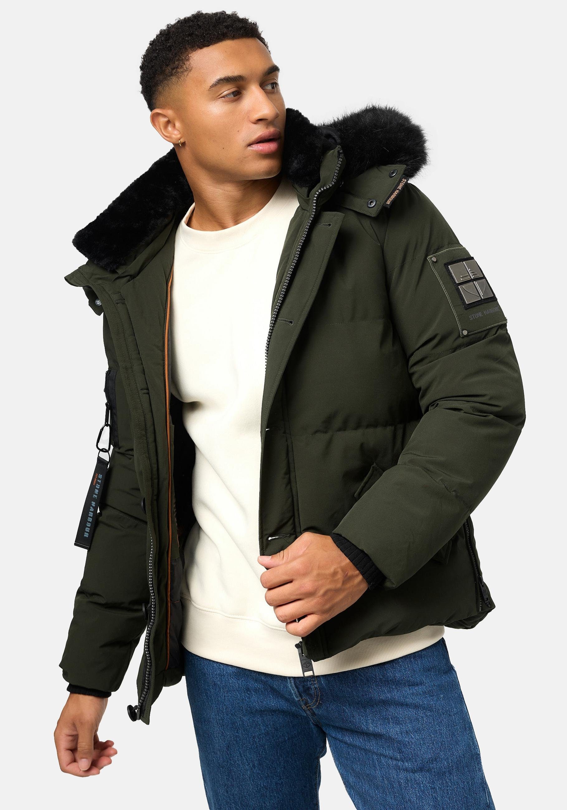 Stone Harbour Winterjacke Halvaar stylischer Winterparka mit abnehmbarer Kapuze