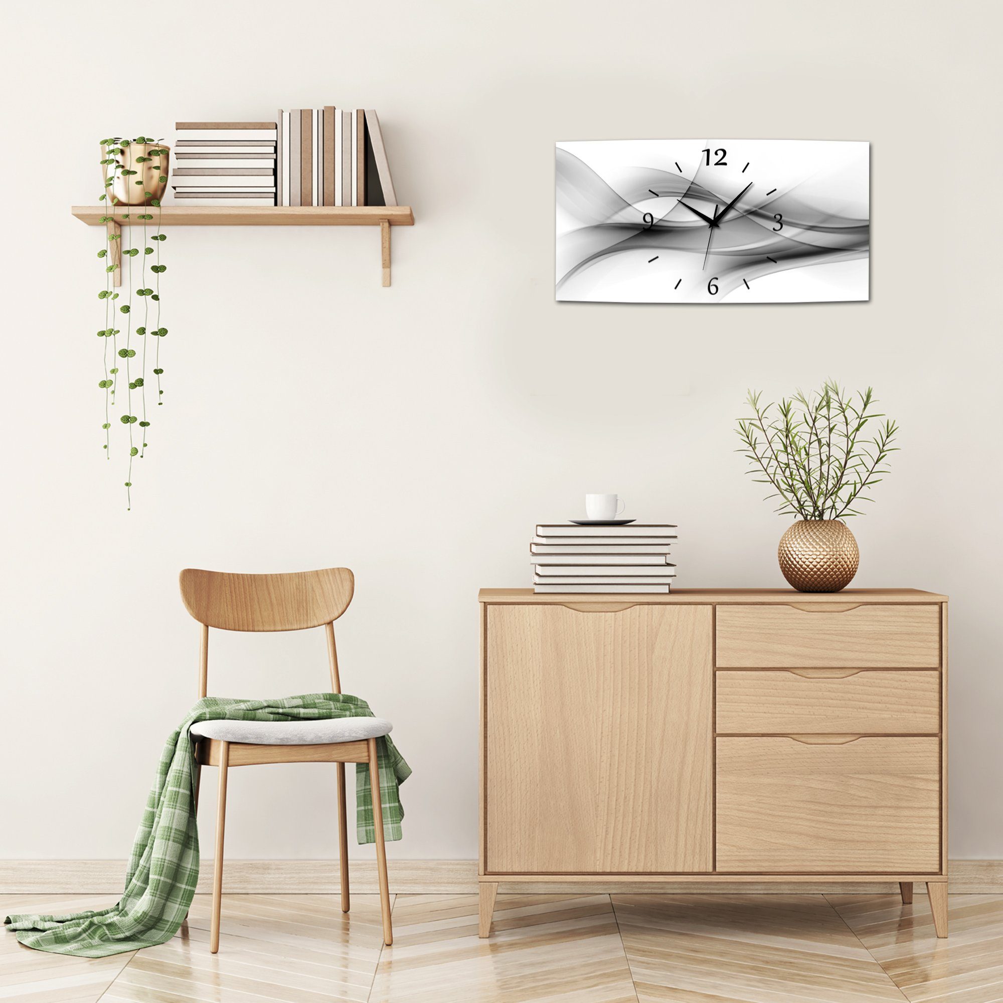 Bilder-Manufaktur Wanduhr BM-9541-1 (BM, Funkuhr oder Quarzuhr, kein Ticken, lautlos, geräuschlos, gross)