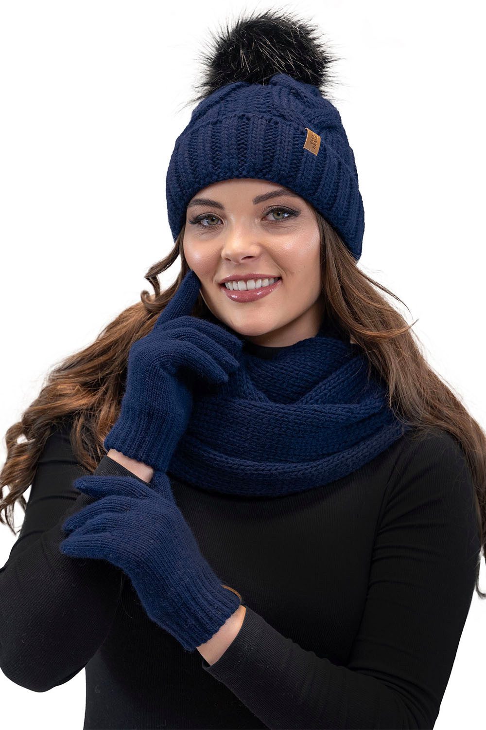 Vivisence Mütze & Schal 7014 Kmpl+R (Set, 3-tlg)