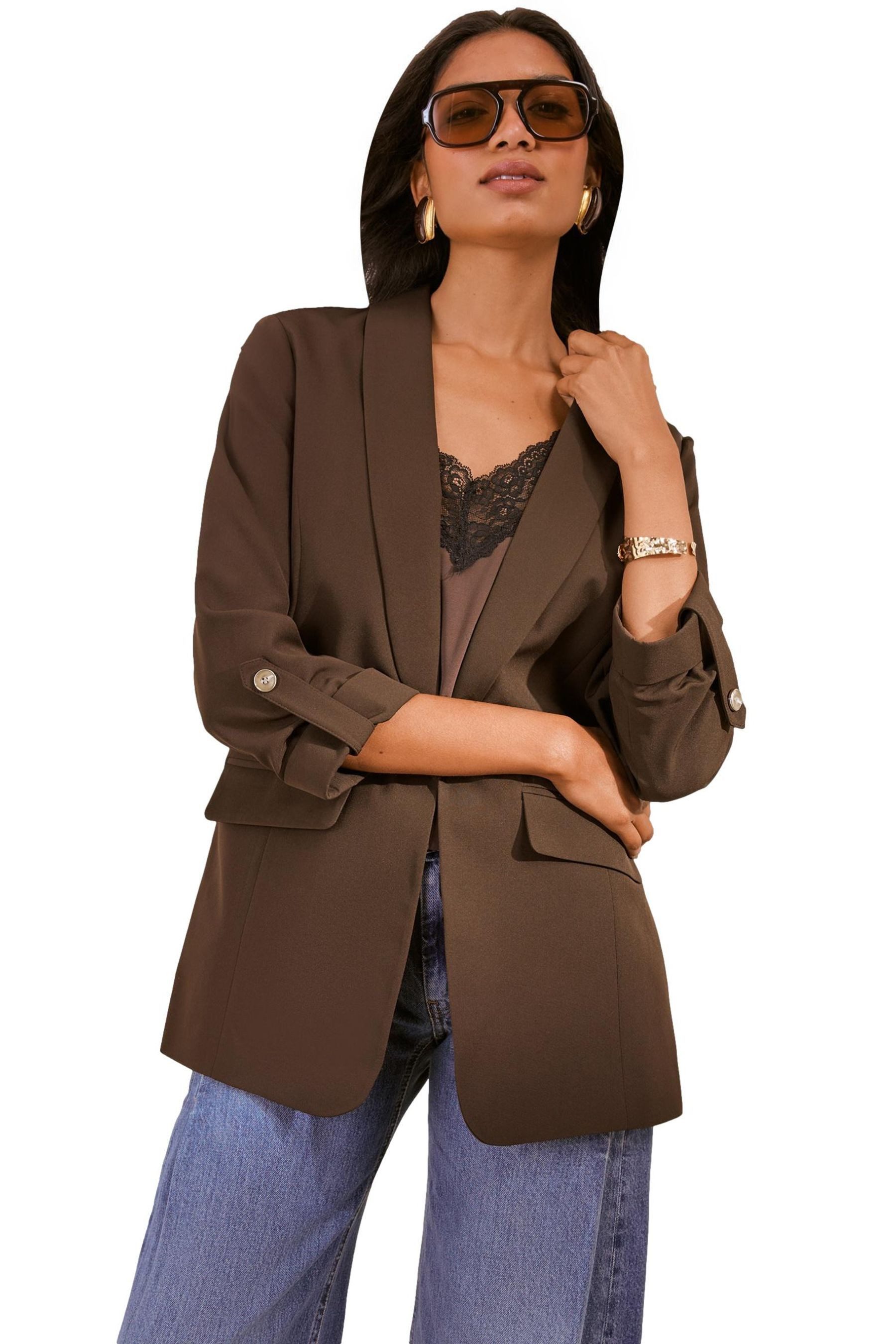 Jackenblazer Friends Like These Offener Blazer mit Schalkragen