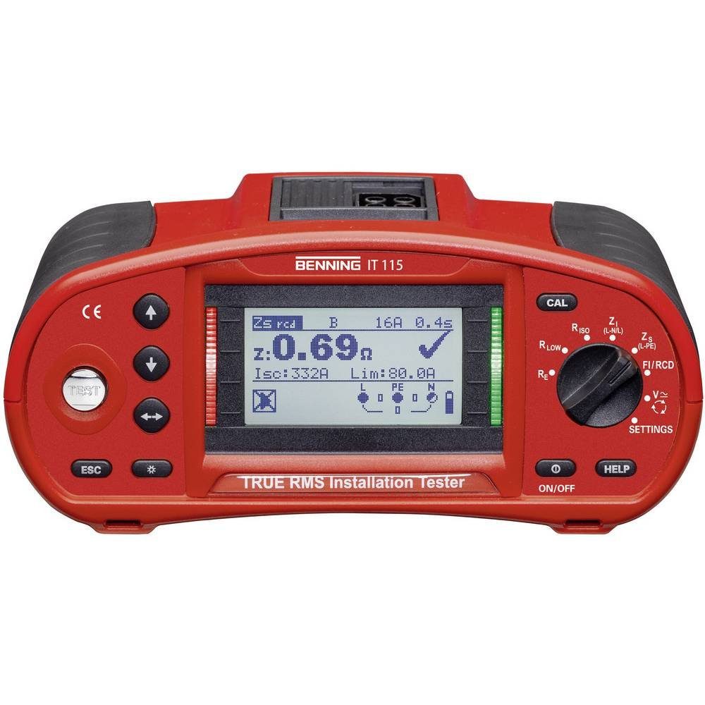 Benning Multimeter TRUE RMS Installationsprüfgerät, RCD/FI Test | Spannungsprüfer