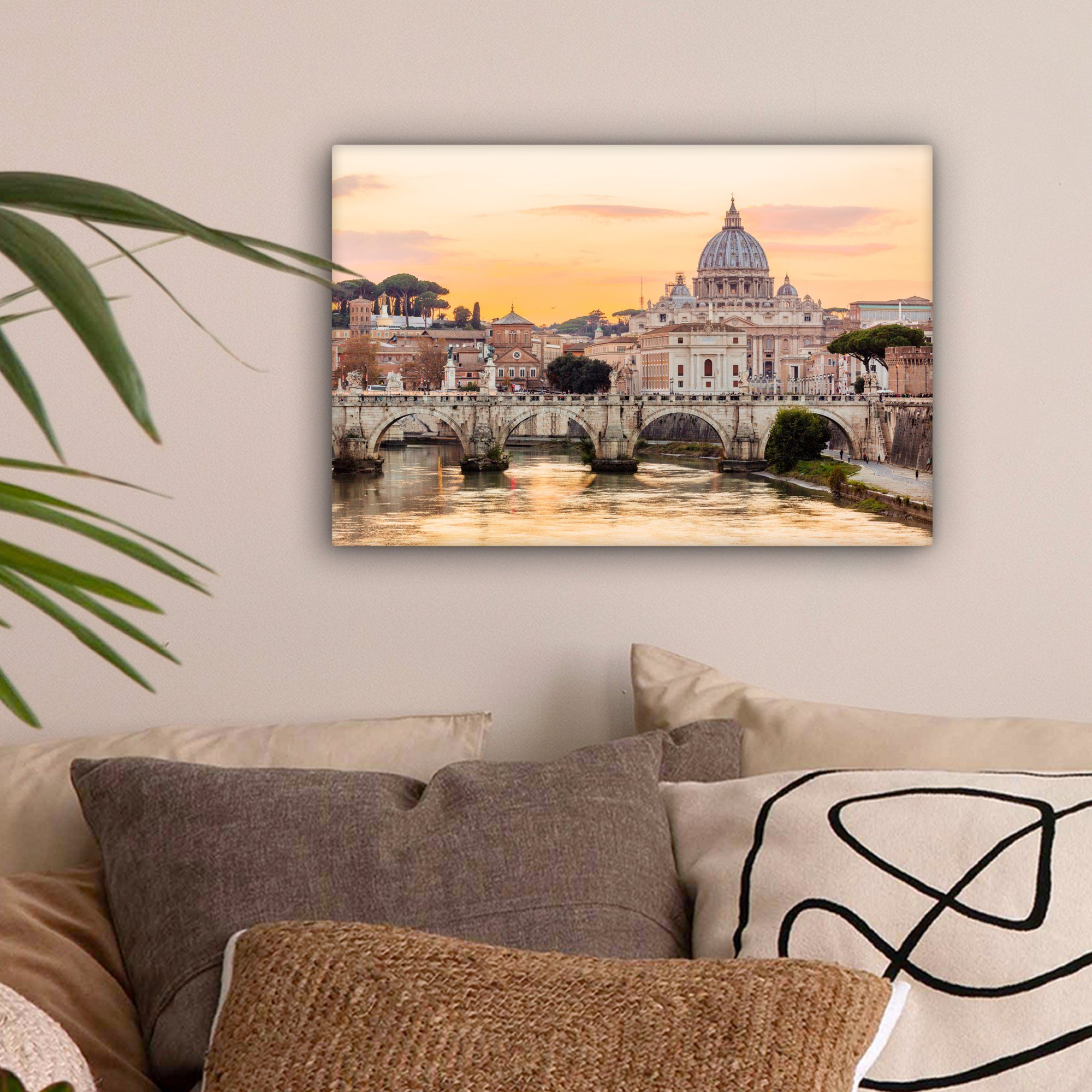 OneMillionCanvasses® Leinwandbild Italien - Skyline - Rom, Fotodruck (1 St) günstig online kaufen