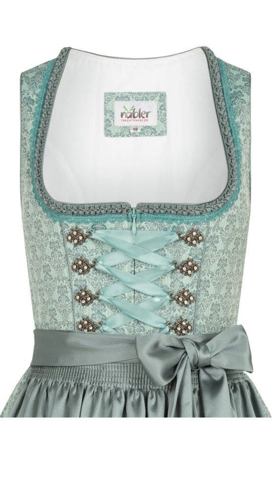Nübler Dirndl Mini Dirndl Elsa in mint von Nübler - Rocklänge 55 cm