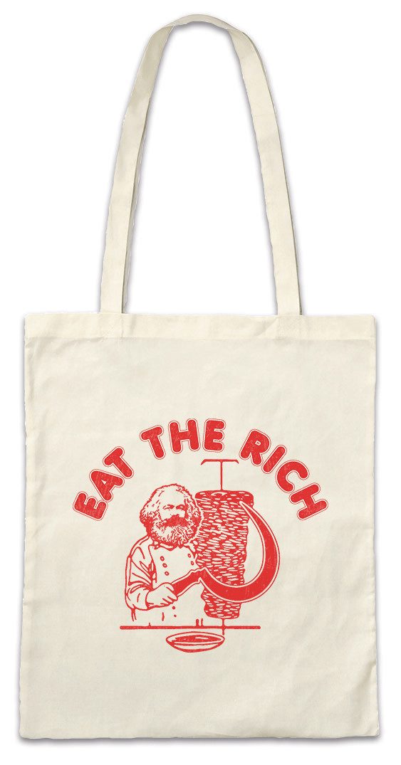 Urban Backwoods Beuteltasche Eat The Rich Stofftasche Karl Socialism Commun günstig online kaufen