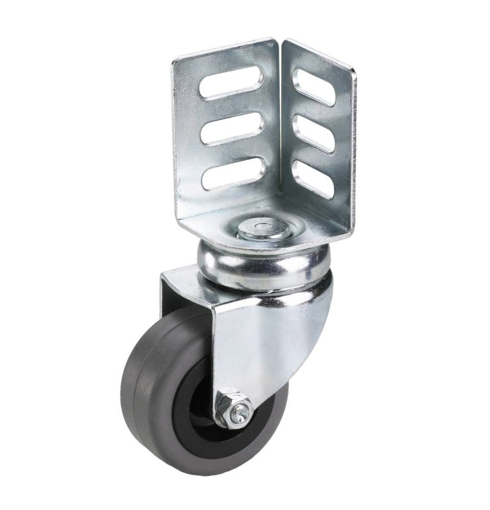 Möbelrolle Lenkrolle mit Winkelblech 50 x 22 mm, Tragkr. 40
