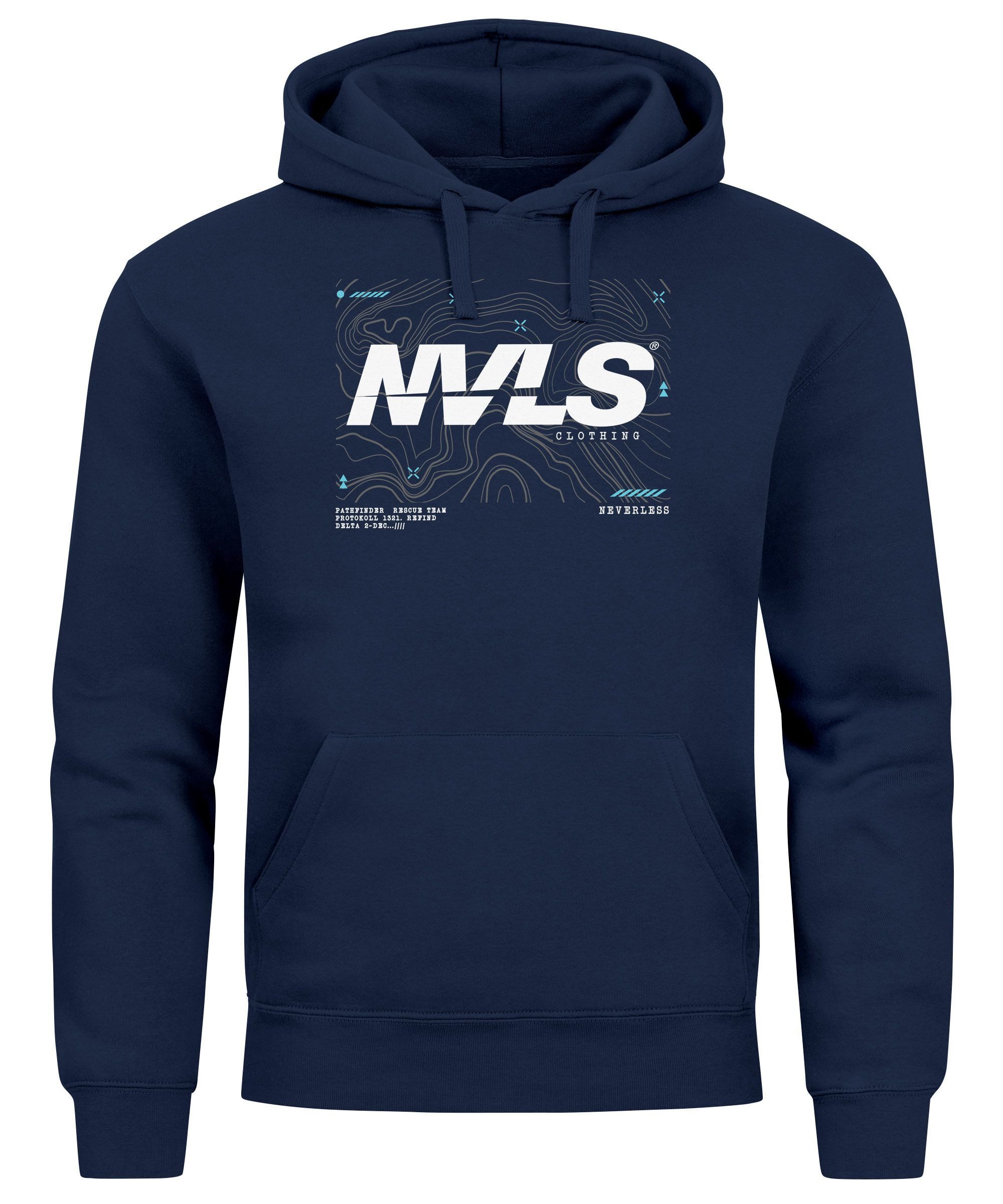 Hoodie Hoodie Herren Print Aufdruck Grafik Topografie Kapuzen-Pullover