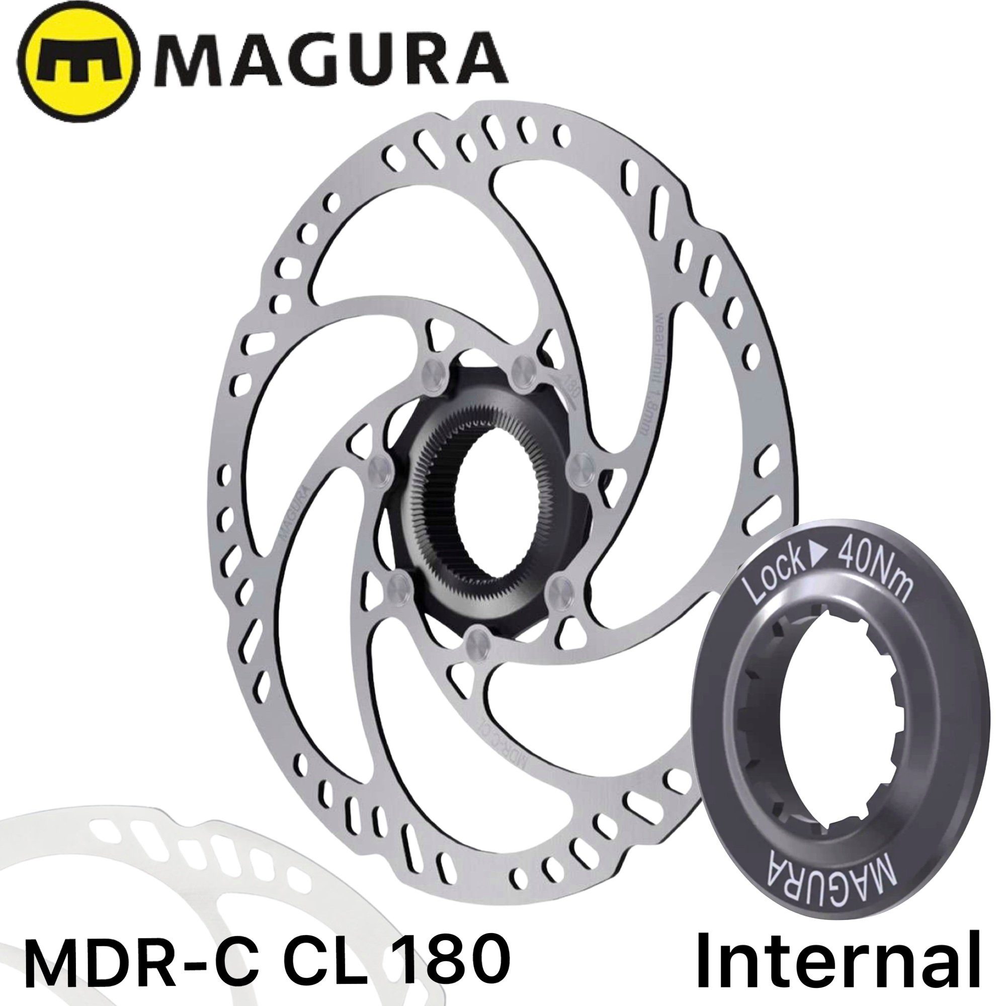 Magura Scheibenbremse Magura Bremsscheibe MDR-C CL Center Lock Schnellspannachse Ø 180mm