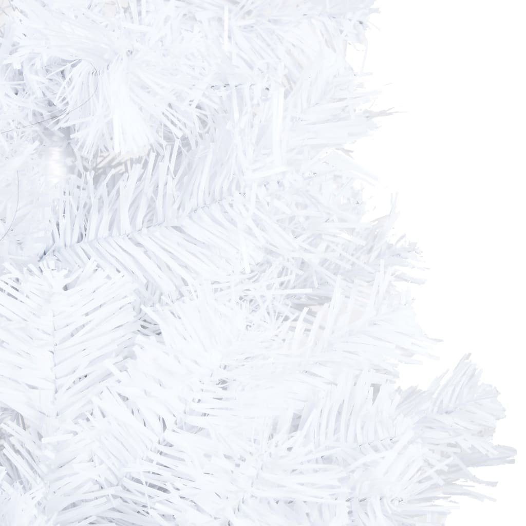 furnicato Künstlicher Weihnachtsbaum Weiß Dicken 240 cm mit Zweigen PVC